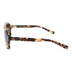 Metal Bar Thick Rim Aviator // Camo + Brown