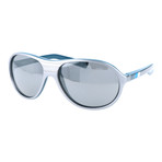 Men's Vintage 74 Sunglasses // Silver + Blue