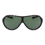 Thick Rim Shield Sunglasses // Dark Tortoise + Grey