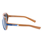 Men's Vintage 75 Sunglasses // Blue + Orange + Gray