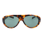 Thick Bridge Rounded Sunglasses // Tortoise + Grey