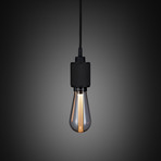 HEAVY METAL Lighting Fixture + Bulb // Matte Black (Gold Bulb)