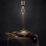 HEAVY METAL Lighting Fixture + Bulb // Steel (Gold Bulb)