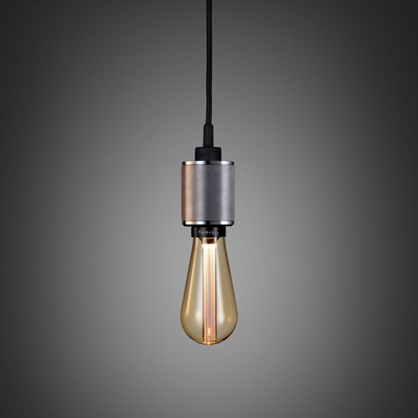 HEAVY METAL Lighting Fixture + Bulb // Steel (Gold Bulb)