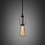 HEAVY METAL Lighting Fixture + Bulb // Steel (Gold Bulb)