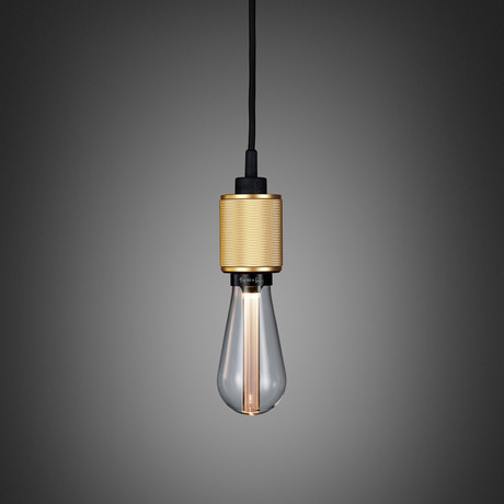 Heavy Metal Lighting Fixture + Bulb // Brass (Gold Bulb)