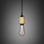 Heavy Metal Lighting Fixture + Bulb // Brass (Gold Bulb)