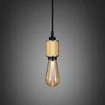 Heavy Metal Lighting Fixture + Bulb // Brass (Gold Bulb)