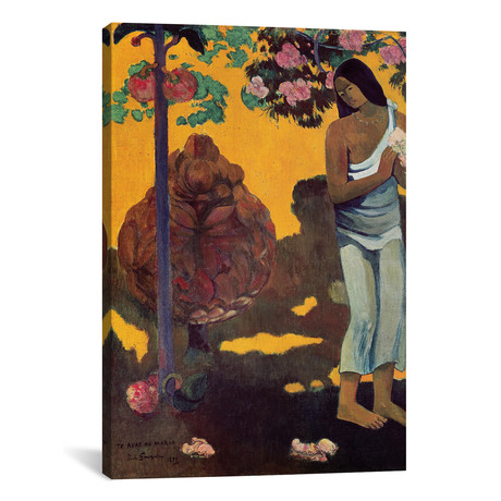 Te Avae No Maria (Month Of Mary) // Paul Gauguin // 1899 (18"W x 26"H x 0.75"D)
