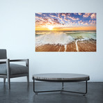 Sandy Tide at Sunset (60"W x 20"H x 1.5"D)