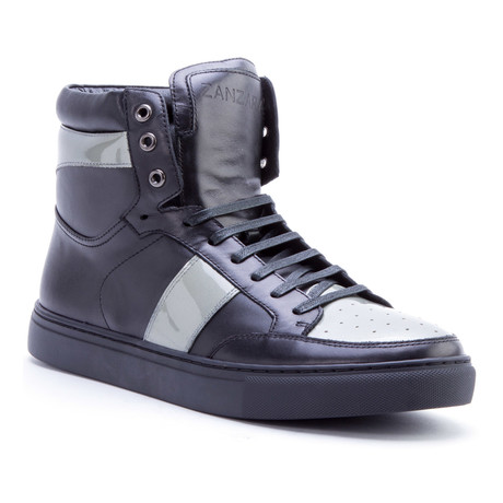 Treble High-Top Sneaker // Grey + Black (US: 8)