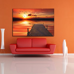 Orange Sunset (60"W x 20"H x 1.5"D)