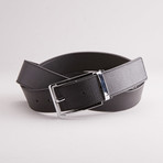 Textured Traditional Style Belt // Black (43" Waist)