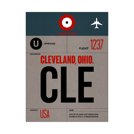 CLE Cleveland Luggage Tag