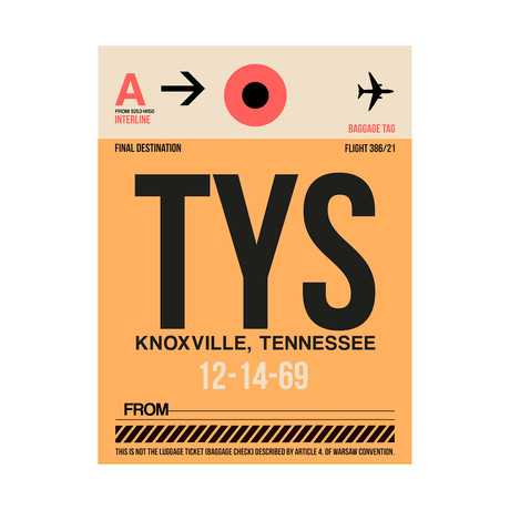 TYS Knoxville Luggage Tag