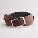 Suede Traditional Style Belt // Dark Brown (36" Waist)