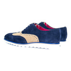 Brogue // Navy + Beige (US: 7)