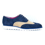 Brogue // Navy + Beige (US: 10)