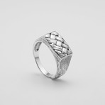 925 Solid Braided Stamp Ring (Size: 9)