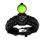 Adventure Paracord Survival Bracelet // Black (6.5"L // Small)