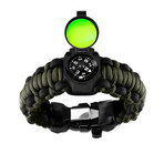 Adventure Paracord Survival Bracelet // Olive Drab (6.5"L // Small)