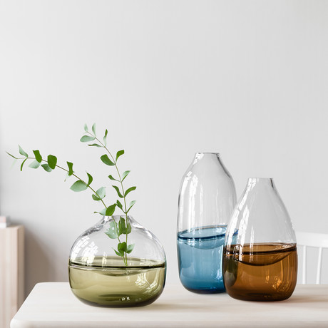Septum Vase (Steel Blue)