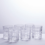 Crystal Big Square Whiskey Decanter + Glasses // Set of 6