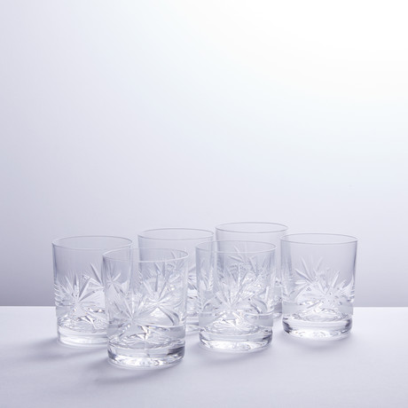 Olymp Crystal Cut Liquor Glasses // Set of 6