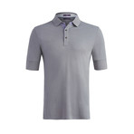 Johnby Solid Short-Sleeve Polo Shirt // Alloy Grey (L)