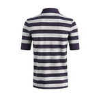 Studley Stripe Short-Sleeve Polo Shirt // Navy (L)