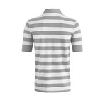 Studley Stripe Short-Sleeve Polo Shirt // White (M)