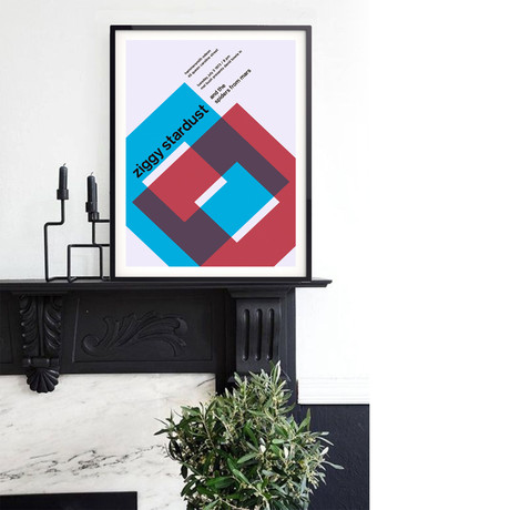 Ziggy Stardust 1973 // Blue (Paper Print: 16"W x 22"H)