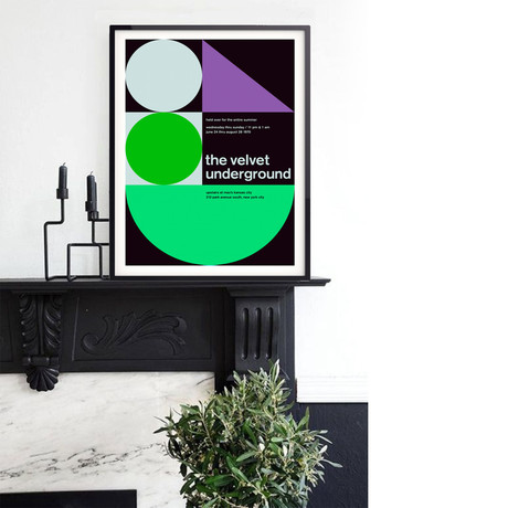 The Velvet Underground 1970 // Green (Paper Print: 16"W x 22"H)