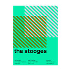 The Stooges 1974 // Green (Paper Print: 16"W x 22"H)