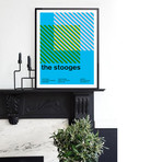 The Stooges 1974 // Blue (Paper Print: 16"W x 22"H)