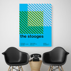 The Stooges 1974 // Blue (Paper Print: 16"W x 22"H)