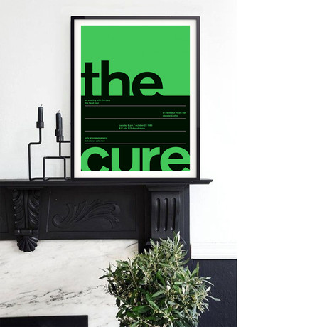 The Cure 1985 // Green (Paper Print: 16"W x 22"H)