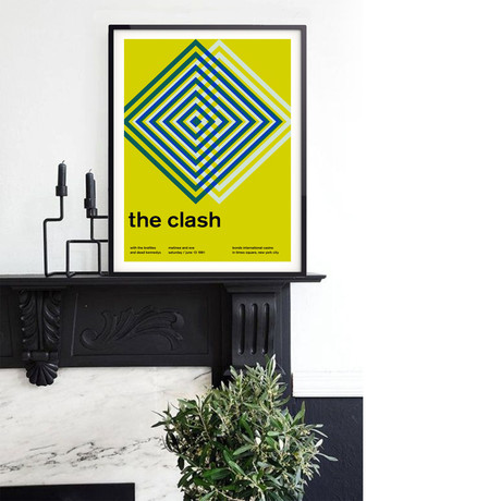 The Clash 1981 // Yellow (Paper Print: 16"W x 22"H)