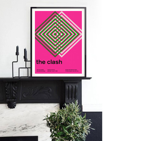 The Clash 1981 // Pink (Paper Print: 16"W x 22"H)