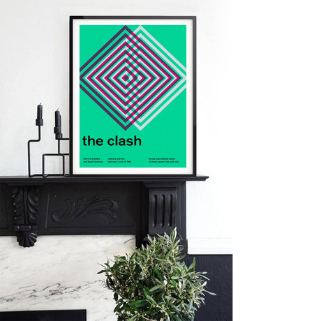 The Clash 1981 // Green (Paper Print: 16"W x 22"H)