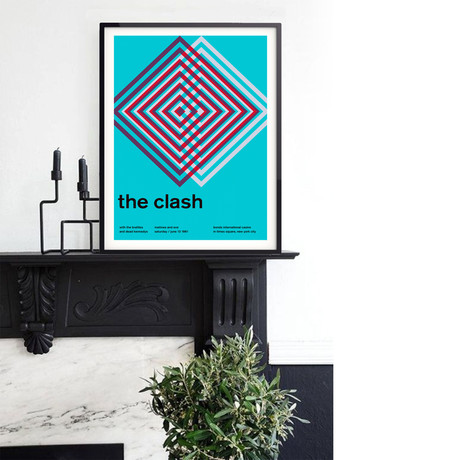 The Clash 1981 // Blue (Paper Print: 16"W x 22"H)