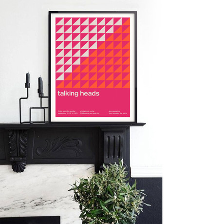Talking Heads 1975 // Pink (Paper Print: 16"W x 22"H)