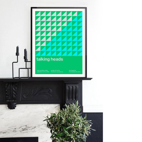 Talking Heads 1975 // Green (Paper Print: 16"W x 22"H)