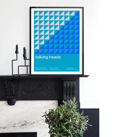 Talking Heads 1975 // Blue (Paper Print: 16"W x 22"H)