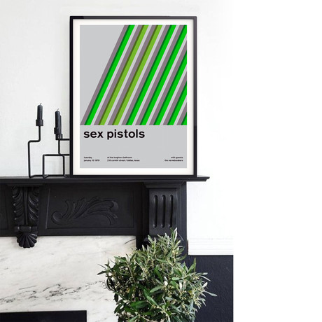 Sex Pistols 1978 // Green (Paper Print: 16"W x 22"H)