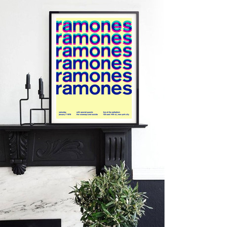 Ramones 1978 // Yellow (Paper Print: 16"W x 22"H)