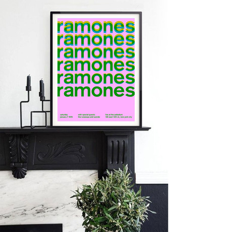 Ramones 1978 // Pink (Paper Print: 16"W x 22"H)