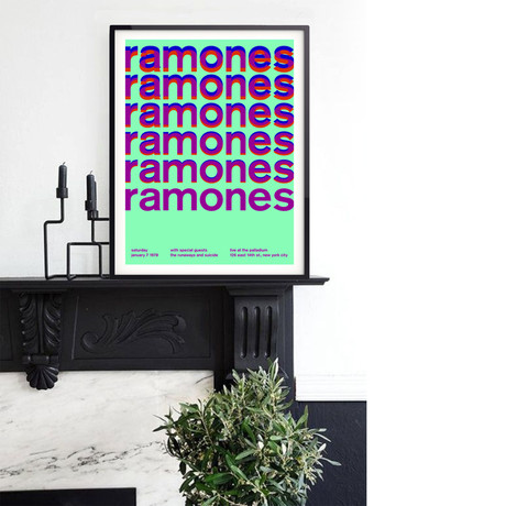 Ramones 1978 // Green (Paper Print: 16"W x 22"H)