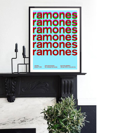 Ramones 1978 // Blue (Paper Print: 16"W x 22"H)