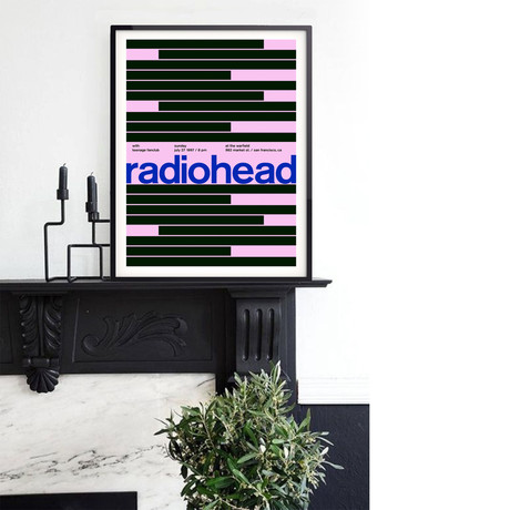 Radiohead 1997 // Pink (Paper Print: 16"W x 22"H)